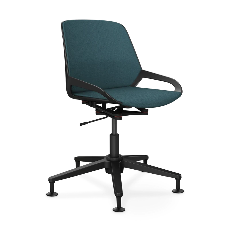 Aeris Numo Task Gestellfarbe schwarz Sitzbezug blau meliert