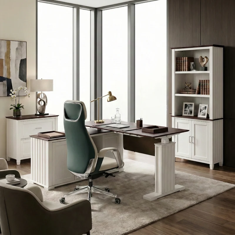 Executive Office Set: Ark ES Standing Desk, Chair & Storage