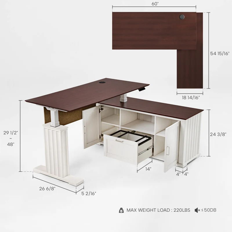 Executive Office Set: Ark ES Standing Desk, Chair & Storage