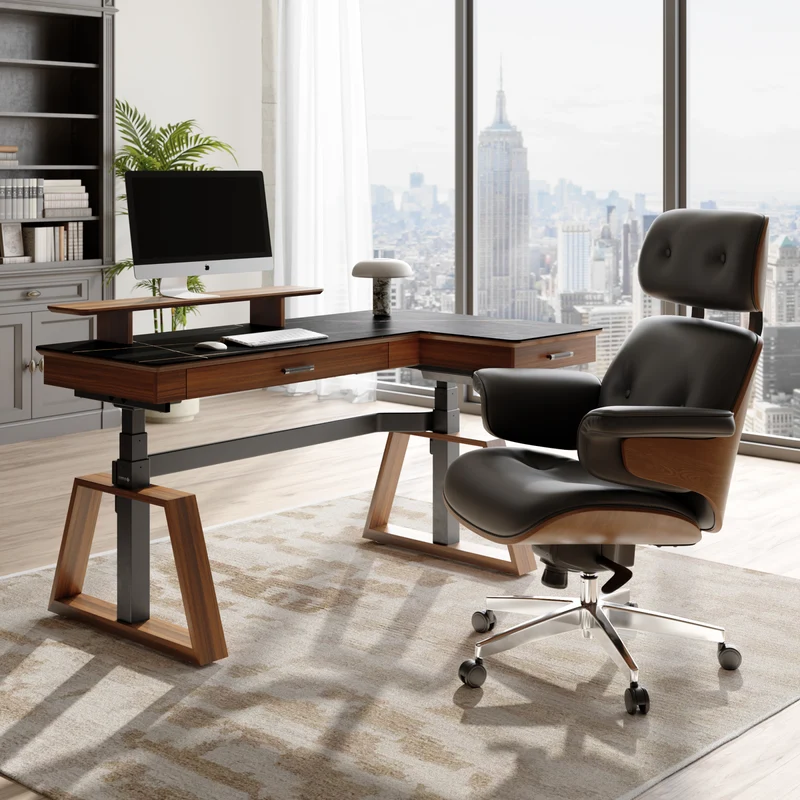 Executive Office Set: Ark Standing Desk & Premium Executive Chair