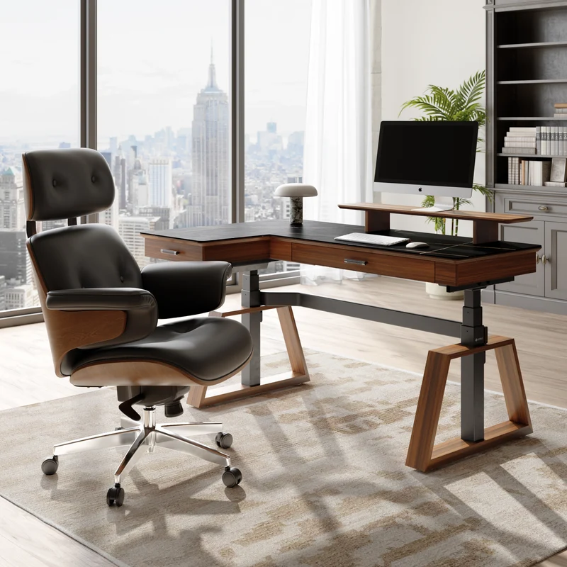Executive Office Set: Ark Standing Desk & Premium Executive Chair