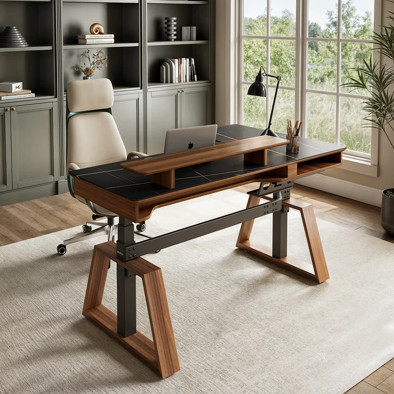 Executive Office Set: Ark Standing Desk & Premium Executive Chair
