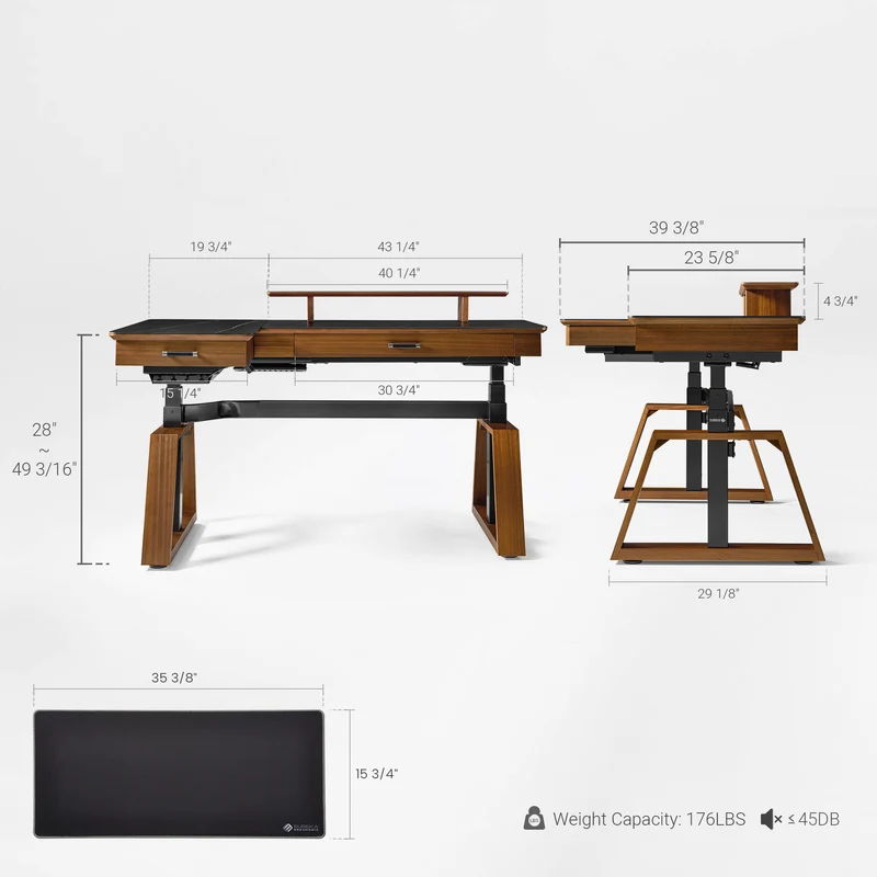 Executive Office Set: Ark Standing Desk & Premium Executive Chair