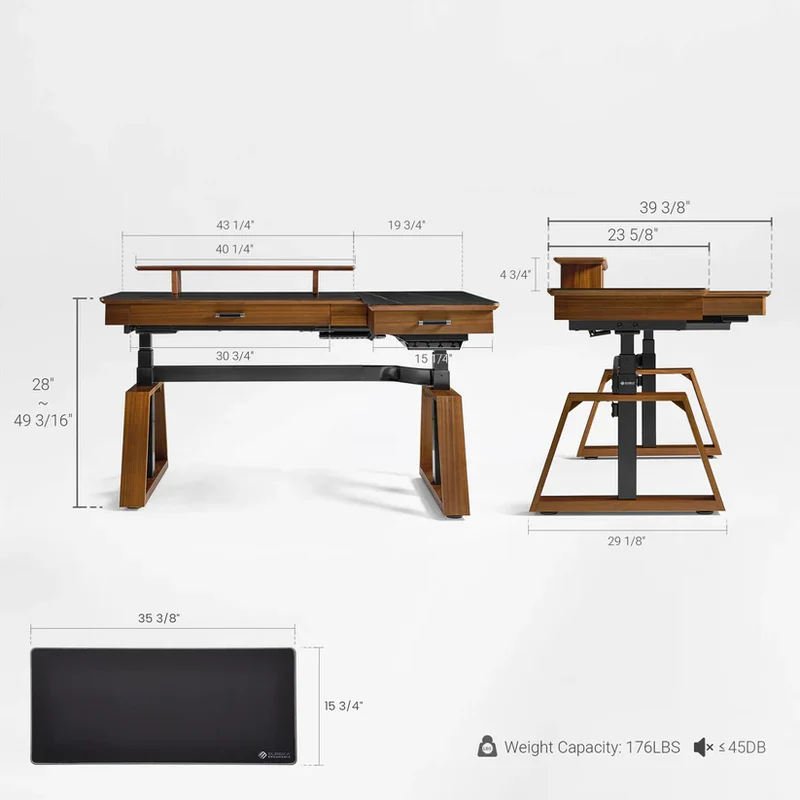 Executive Office Set: Ark Standing Desk & Premium Executive Chair