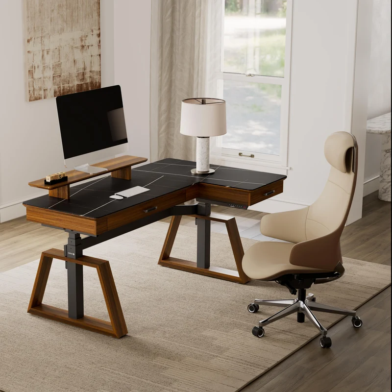 Executive Office Set: Ark Standing Desk & Premium Executive Chair