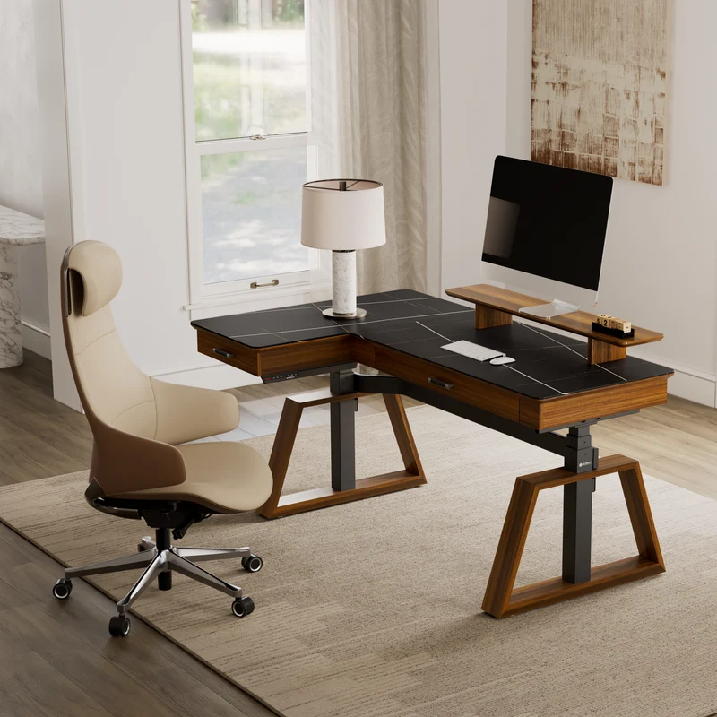 Executive Office Set: Ark Standing Desk & Premium Executive Chair