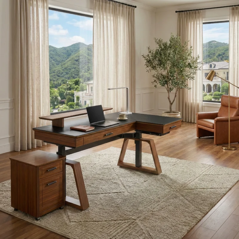 Executive Office Set: Ark Standing Desk & Premium Executive Chair