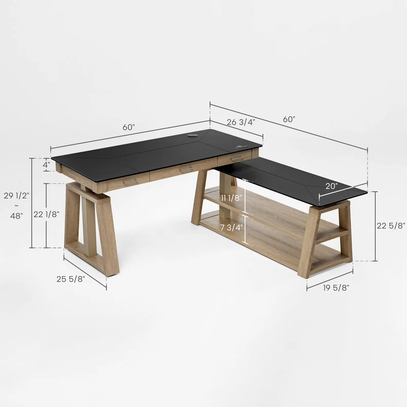 Executive Office Set: Ark EX Standing Desk, Chair & Storage