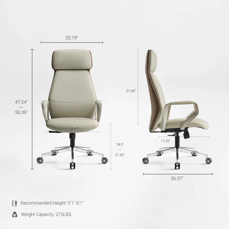 Aric, Faux Leather Executive Office Chair