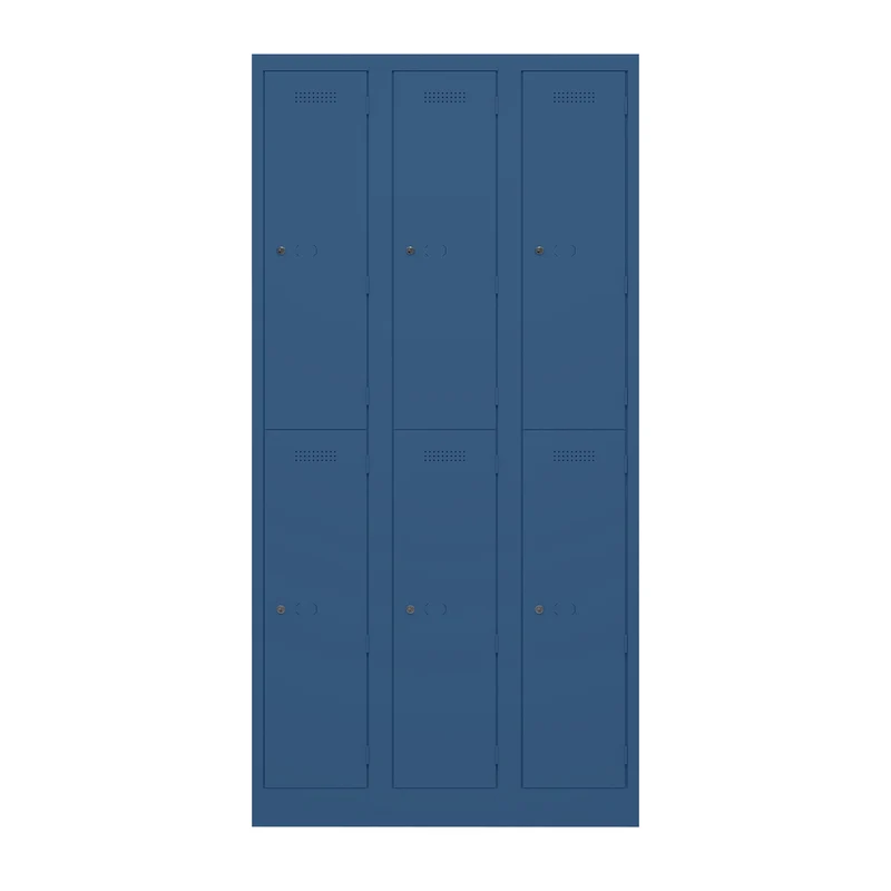 Garderobenschrank Primary Locker | 3 Abteile mit je 2 Fächern übereinander