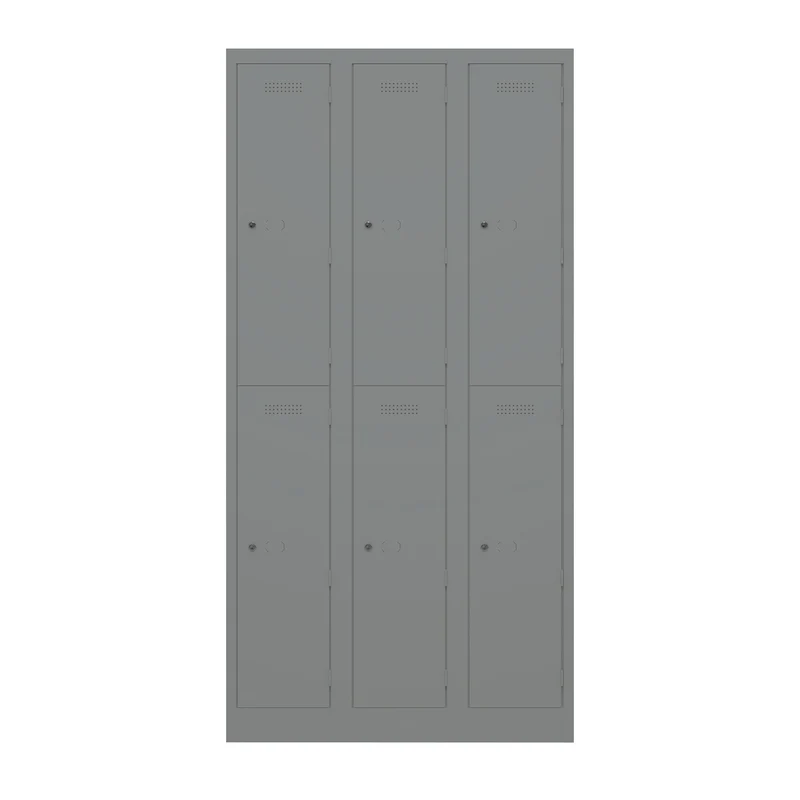 Garderobenschrank Primary Locker | 3 Abteile mit je 2 Fächern übereinander