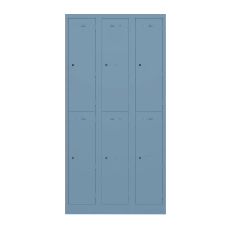 Garderobenschrank Primary Locker | 3 Abteile mit je 2 Fächern übereinander