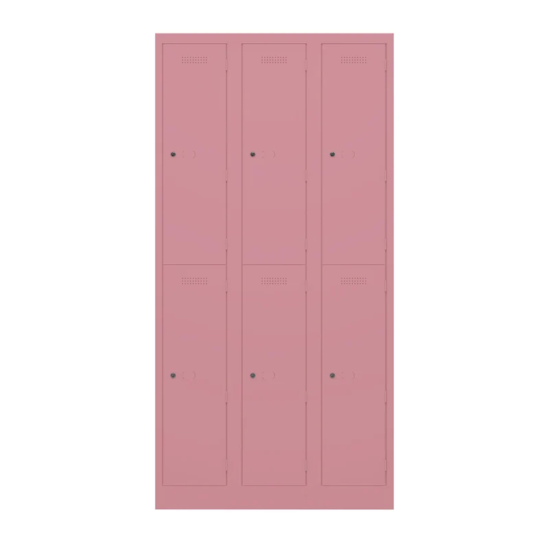 Garderobenschrank Primary Locker | 3 Abteile mit je 2 Fächern übereinander