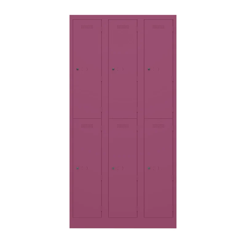 Garderobenschrank Primary Locker | 3 Abteile mit je 2 Fächern übereinander
