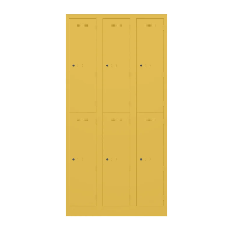 Garderobenschrank Primary Locker | 3 Abteile mit je 2 Fächern übereinander