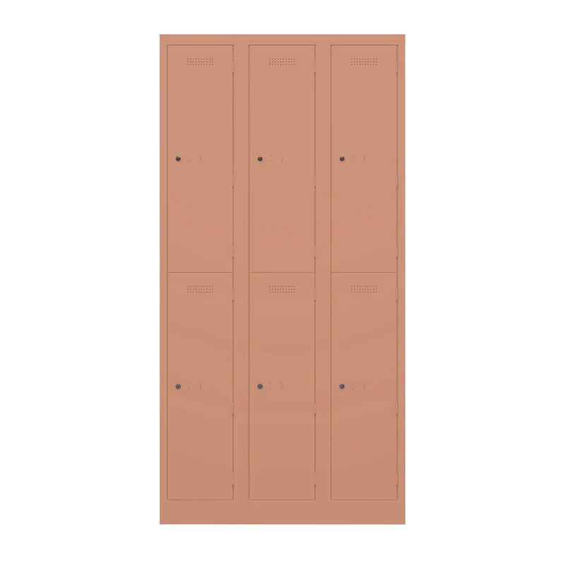 Garderobenschrank Primary Locker | 3 Abteile mit je 2 Fächern übereinander