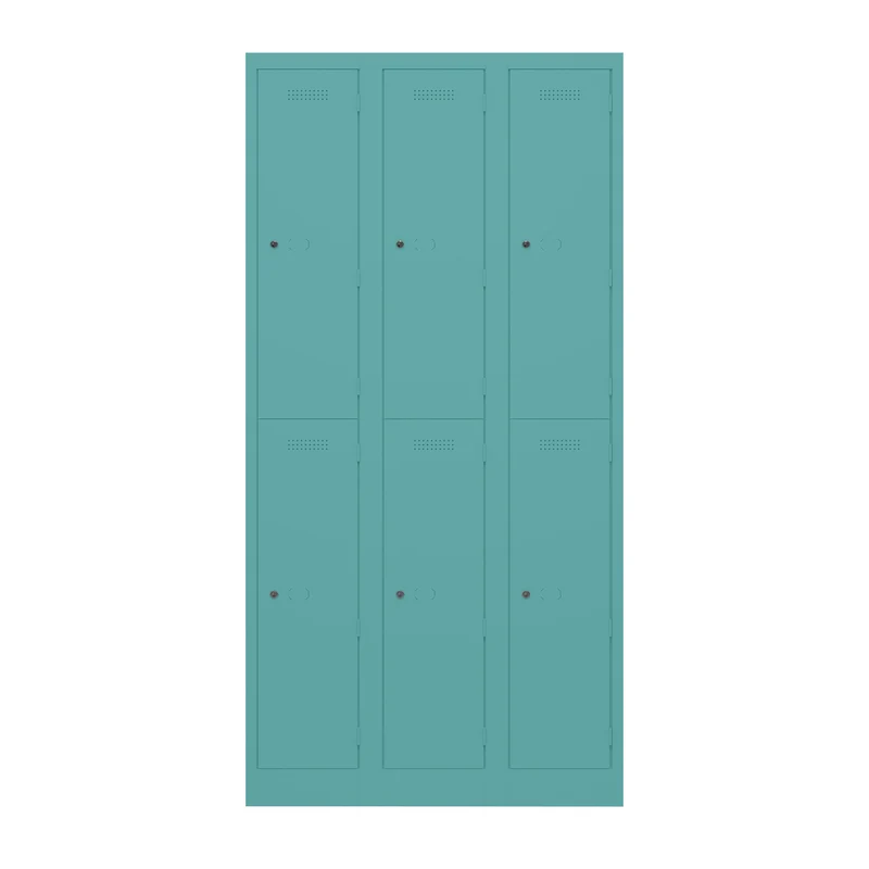Garderobenschrank Primary Locker | 3 Abteile mit je 2 Fächern übereinander
