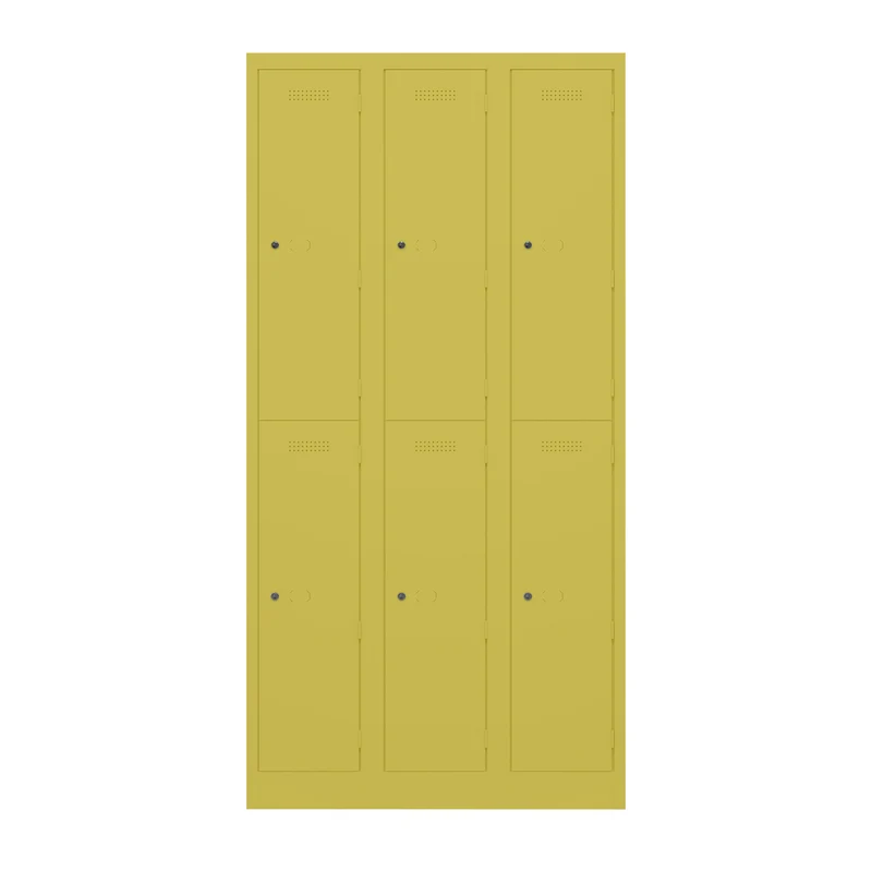Garderobenschrank Primary Locker | 3 Abteile mit je 2 Fächern übereinander