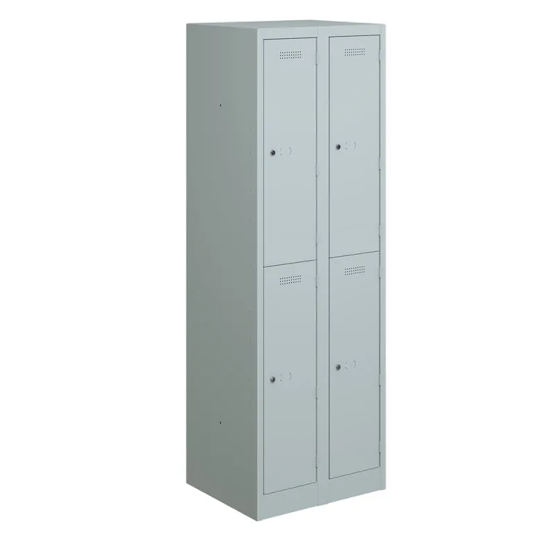 Garderobenschrank Primary Locker | 2 Abteile mit je 2 Fächern übereinander