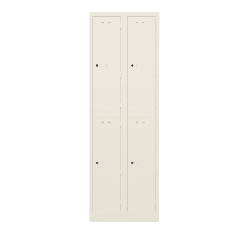 Garderobenschrank Primary Locker | 2 Abteile mit je 2 Fächern übereinander