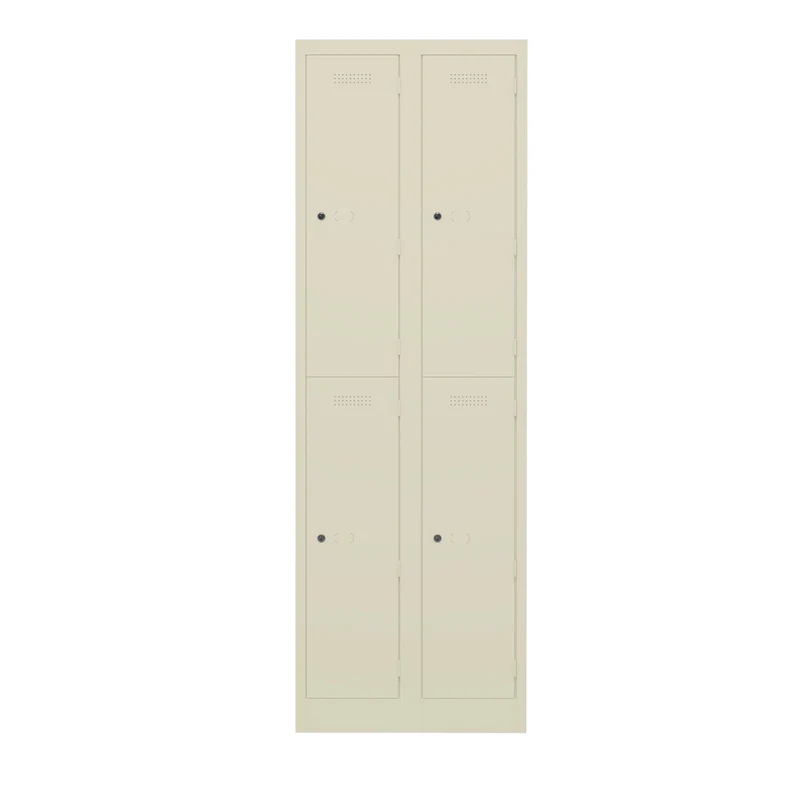 Garderobenschrank Primary Locker | 2 Abteile mit je 2 Fächern übereinander
