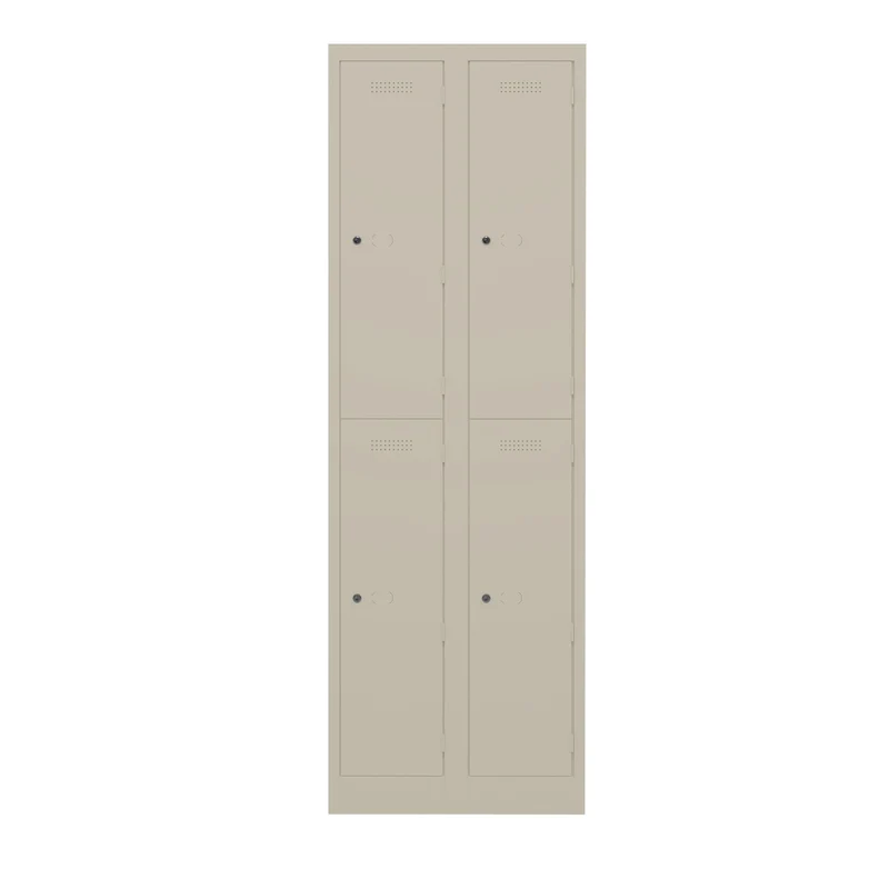 Garderobenschrank Primary Locker | 2 Abteile mit je 2 Fächern übereinander