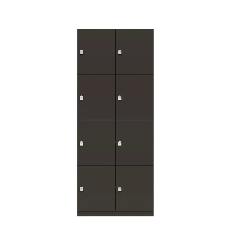 Schließfachschrank Pren | mit 2 Abteilen mit je 4 Fächern übereinander| H 1970 x B 800 x T 500mm