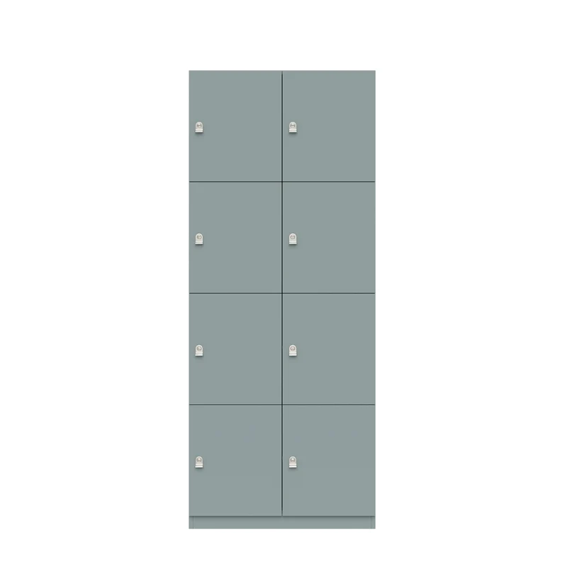 Schließfachschrank Pren | mit 2 Abteilen mit je 4 Fächern übereinander| H 1970 x B 800 x T 500mm