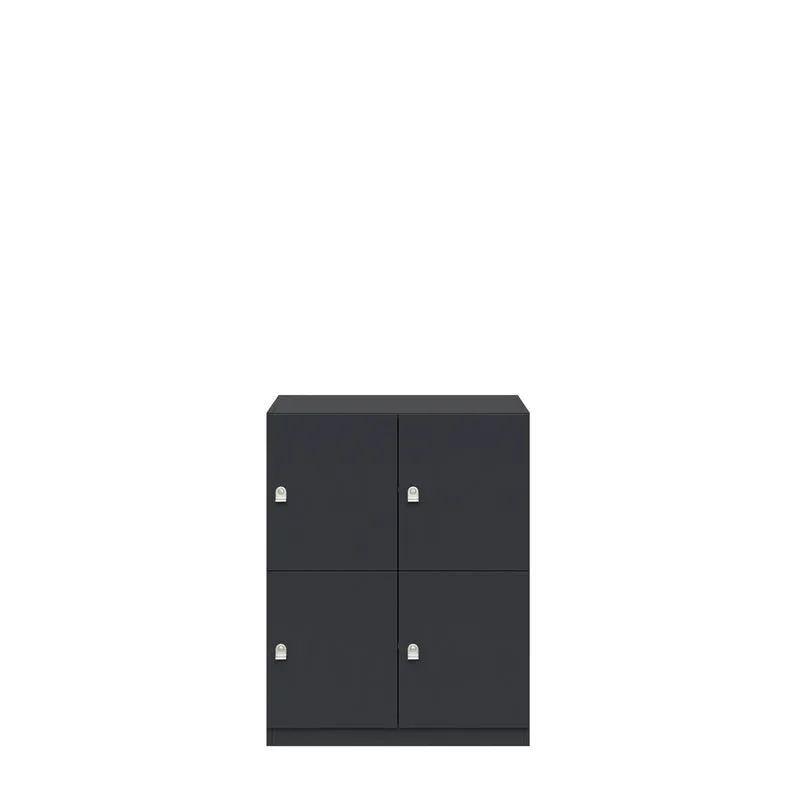 Schließfachschrank Pren | mit 2 Abteilen mit je 2 Fächern übereinander| H 1018 x B 800 x T 500mm