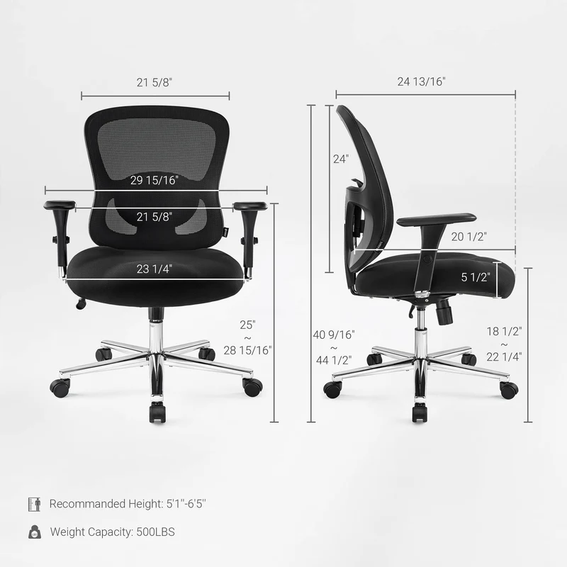 Hoss, Big & Tall 500LBS Capacity Ergonomic Office Chair