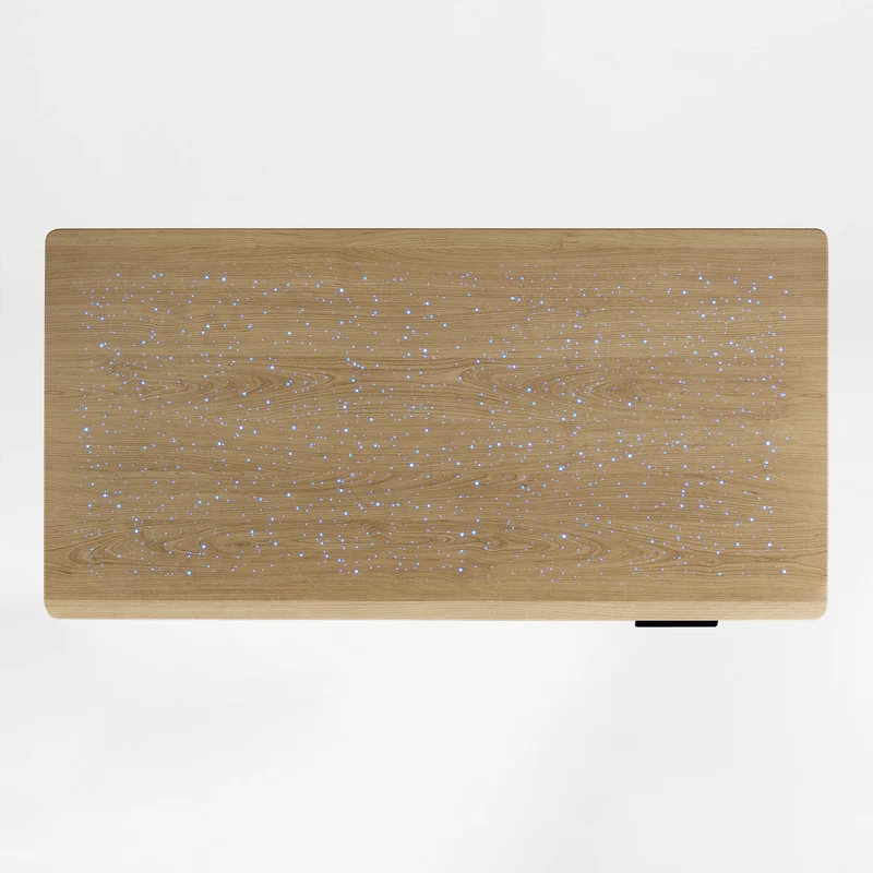 Wonder, Touch-Activated Glowing Glass Standing Desk (47"x23")
