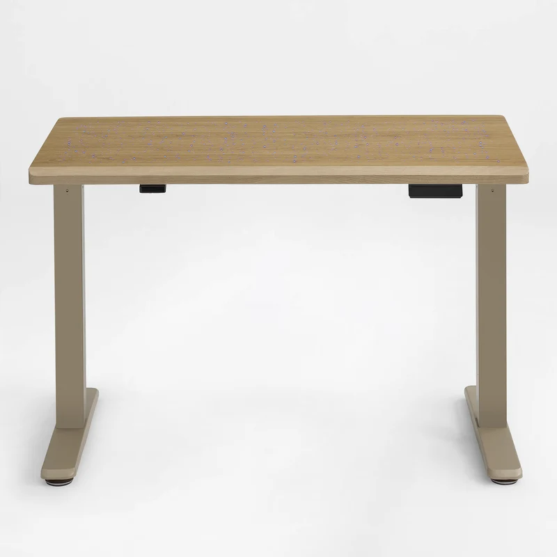 Wonder, Touch-Activated Glowing Glass Standing Desk (47"x23")
