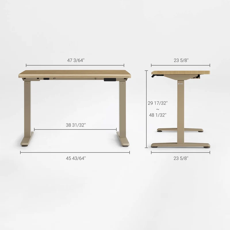 Wonder, Touch-Activated Glowing Glass Standing Desk (47"x23")