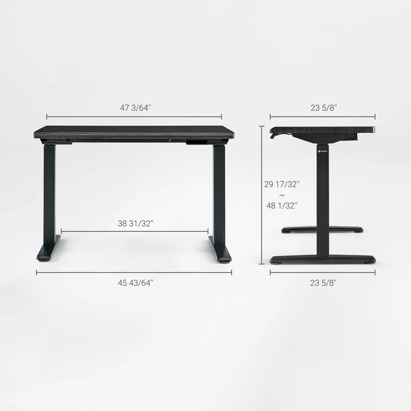 Wonder, Touch-Activated Glowing Glass Standing Desk (47"x23")