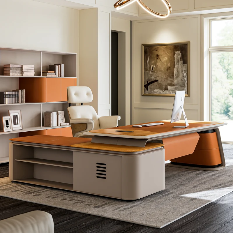 Zen Altair, Executive Desk & Bookcase