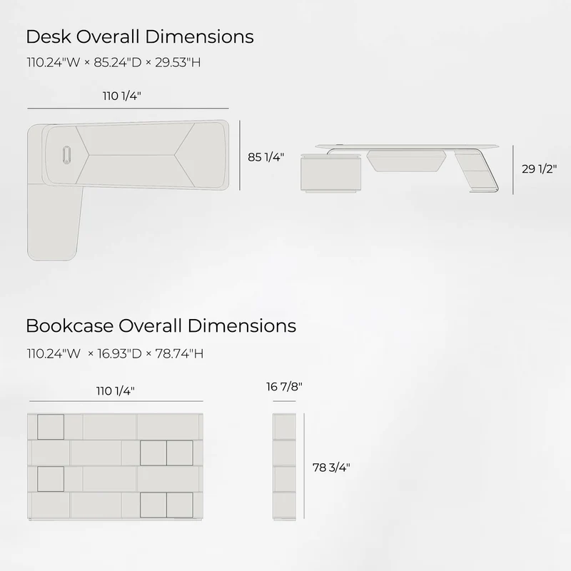 Zen Altair, Executive Desk & Bookcase
