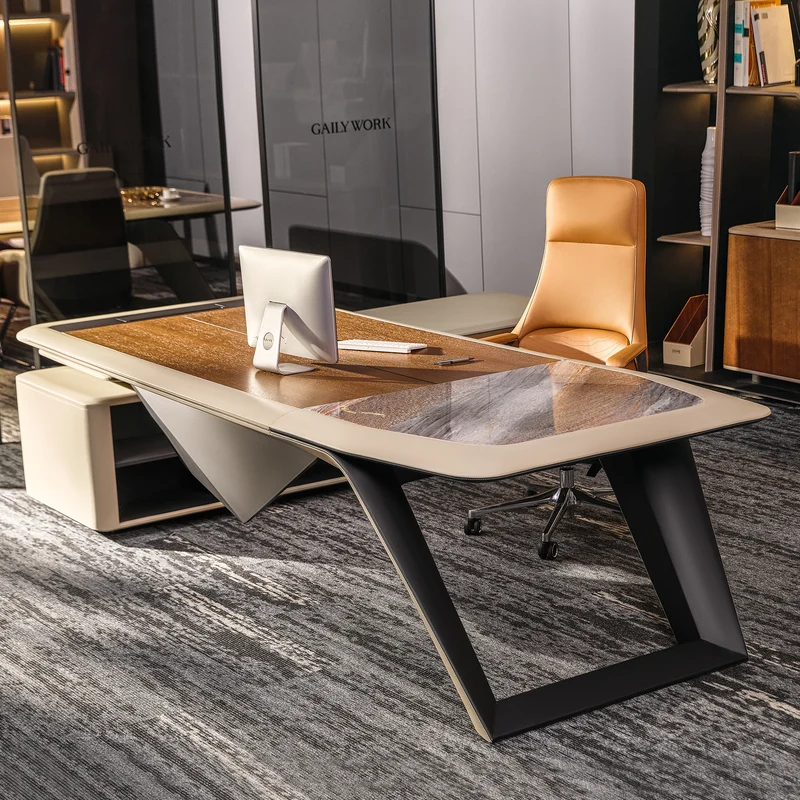 Zen Lunar, Executive Desk & Bookcase