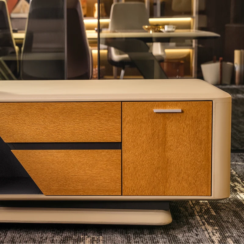 Zen Lunar, Executive Desk & Bookcase