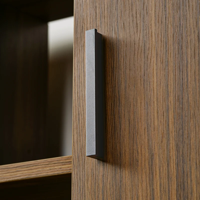 Napa Wood Bookcase Cabinet, Bottom Storage, Adjustable Book Shelves
