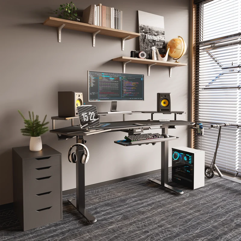 Aero Pro Wing-Shaped Standing Desk (72"x23")