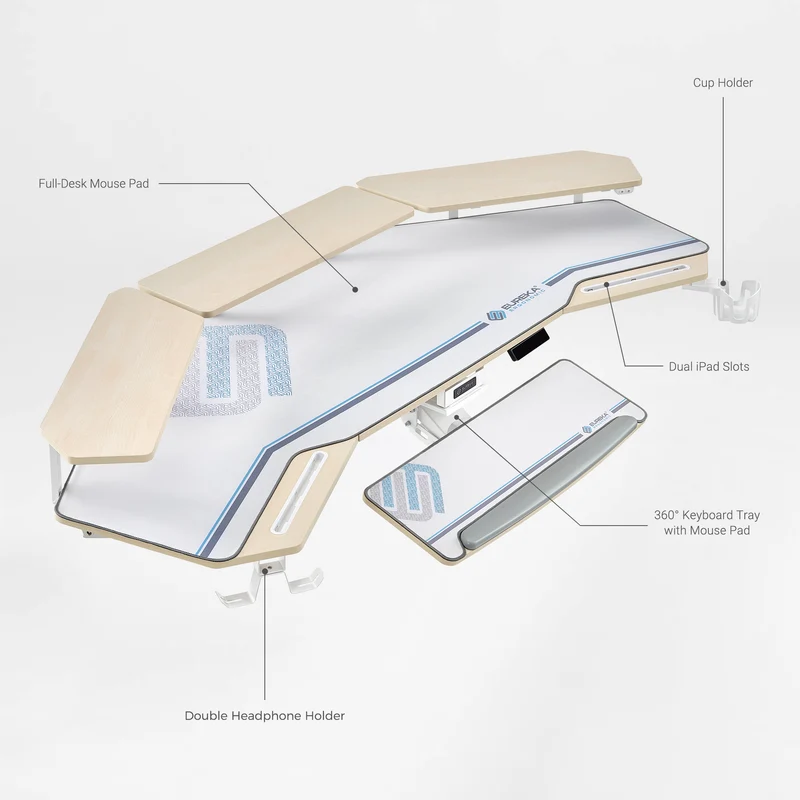 Aero Pro Wing-Shaped Standing Desk (72"x23")