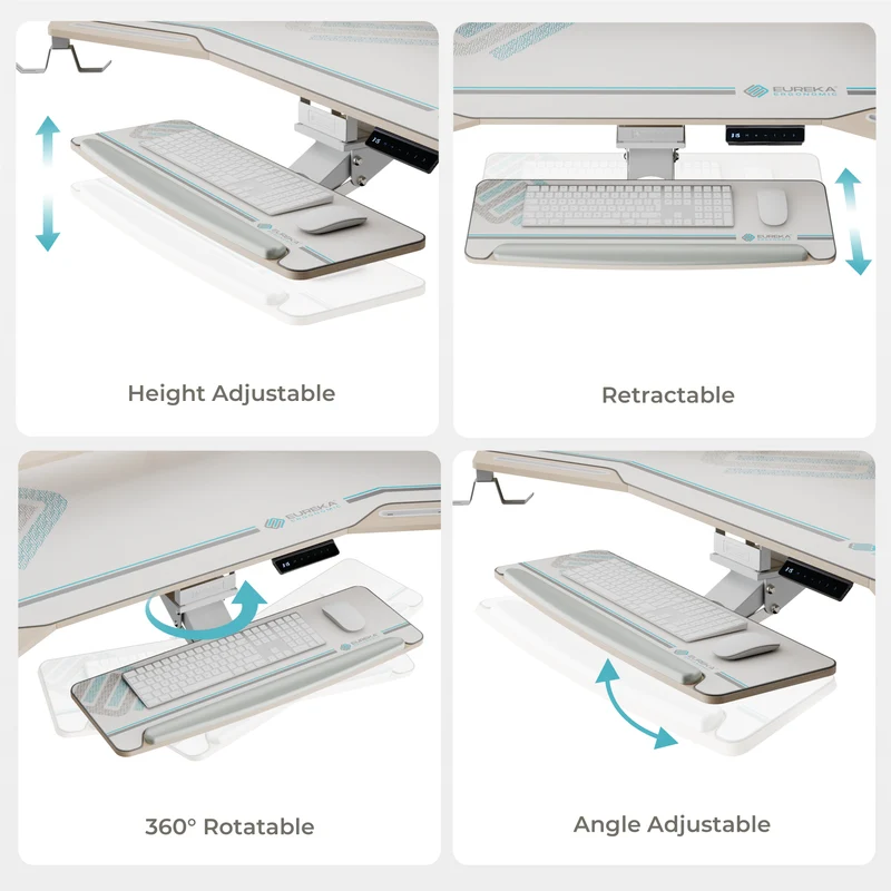 Aero Pro Wing-Shaped Standing Desk (72"x23")