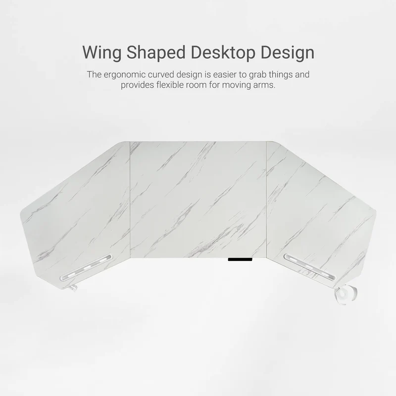 Aero Pro Wing-Shaped Standing Desk (72"x23")