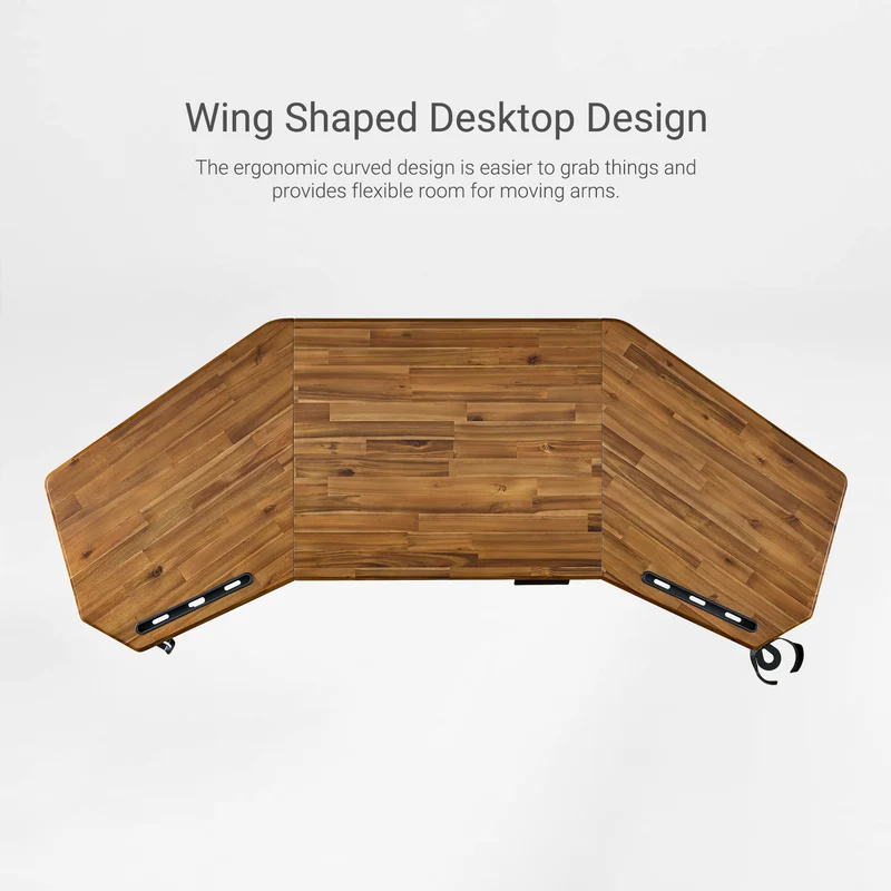 Aero Pro Wing-Shaped Standing Desk (72"x23")
