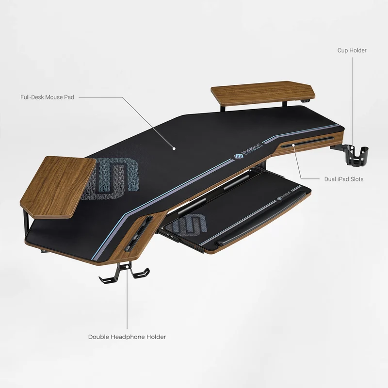 Aero Wing Shaped Studio Desk (73"x23")