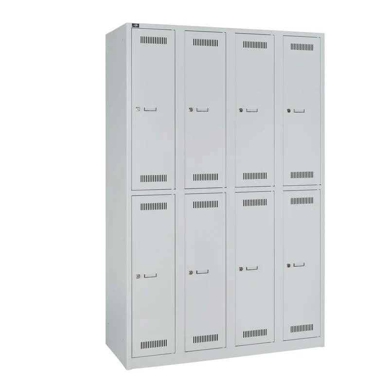 Garderobenschrank LIGHT | 4 Abteile je 2 Fächer übereinander