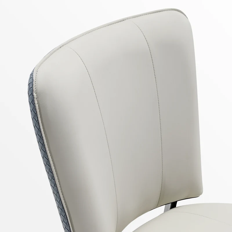 Aspen, Upholstered Dining Side Chairs Set of 2, Indigo Blue& Off-White