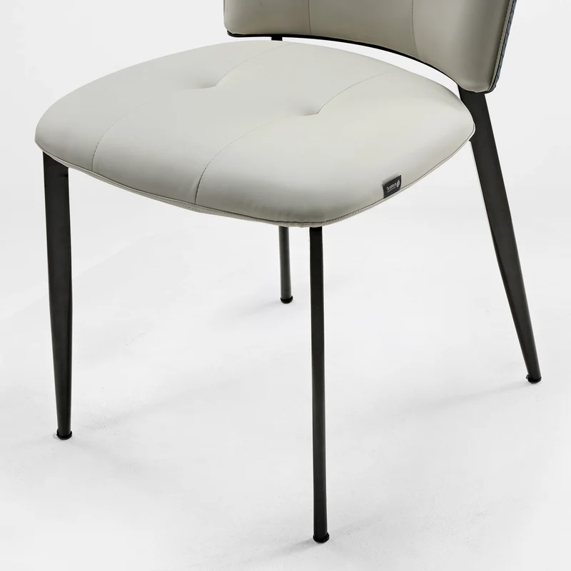 Aspen, Upholstered Dining Side Chairs Set of 2, Indigo Blue& Off-White