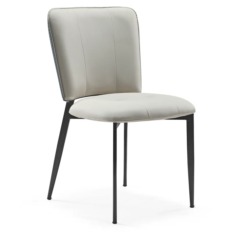 Aspen, Upholstered Dining Side Chairs Set of 2, Indigo Blue& Off-White