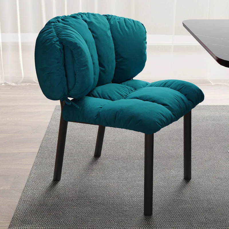 Rlesana, Velvet Dining Side Chair 1 PC, Red/Green
